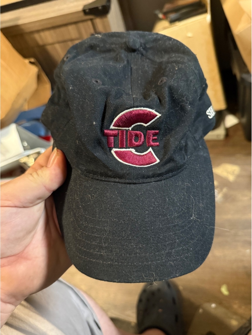 Vintage Pacific Headwear Tide Baseball Cap Hat Black Adjustable